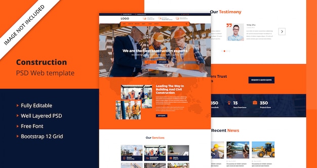 Construction website template