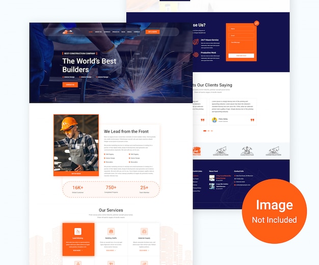 Construction website template