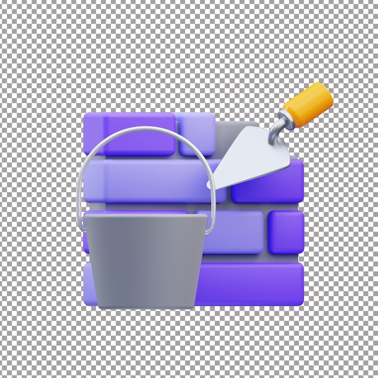 PSD construction work 3d render file