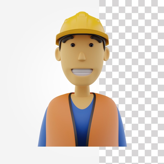 건설 노동자 3d 아이콘