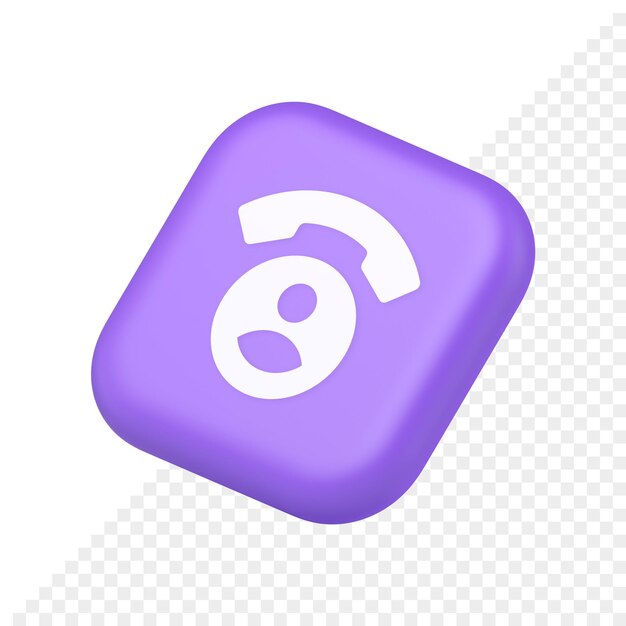contact phone call voice communication button dialog assistance helpline consulting 3d isometric icon
