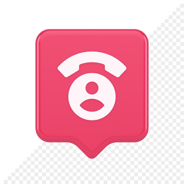 PSD contact phone call voice communication button dialog assistance helpline consulting 3d speech bubble icon