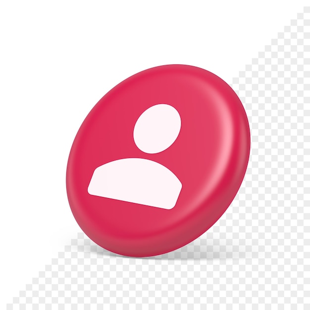 PSD contact staff call button corporate member communication chat internet service 3d side view icon