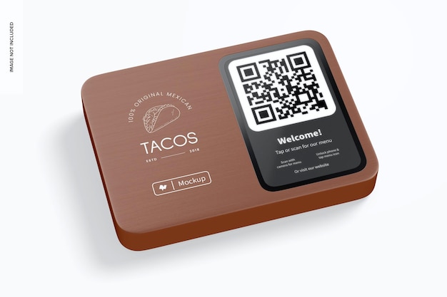 PSD contactless menu mockup