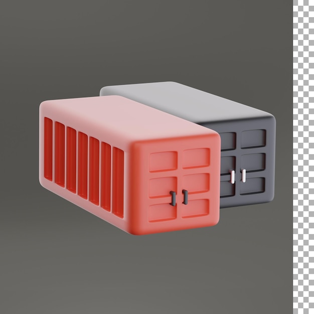 PSD container 3d icon