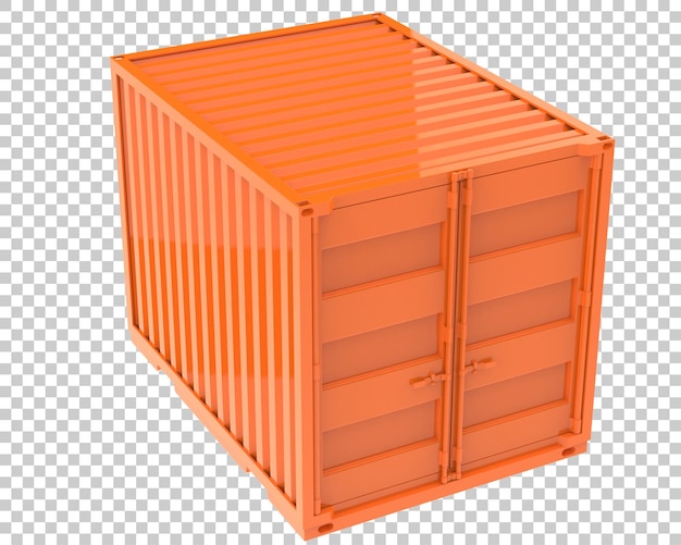 Container geïsoleerd op transparante achtergrond 3D-rendering illustratie