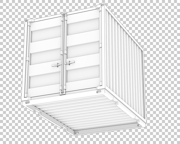 투명 배경 3d 렌더링 그림에 격리된 컨테이너