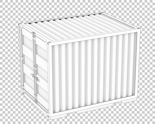 Container isolated on transparent background 3d rendering illustration