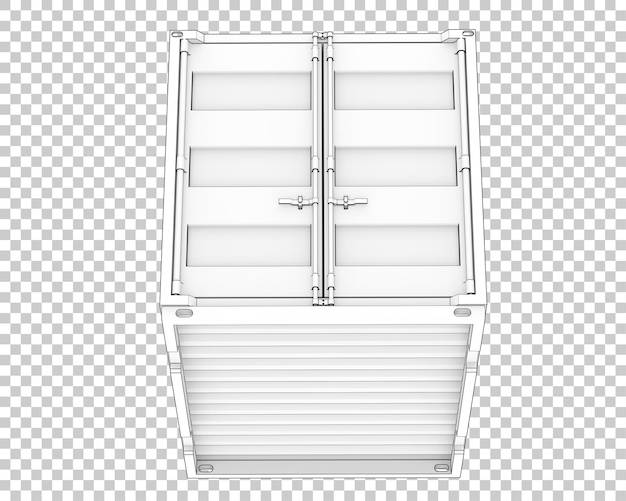 PSD container isolated on transparent background 3d rendering illustration