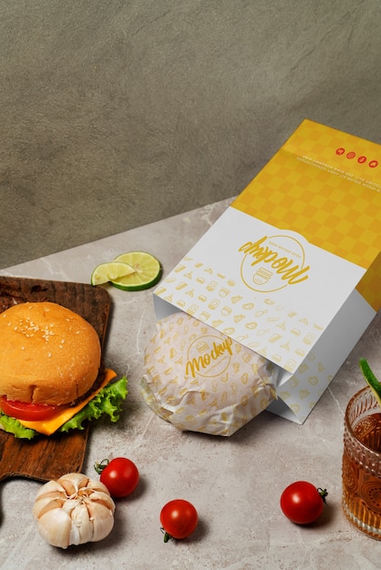 Container mock-up for fast food