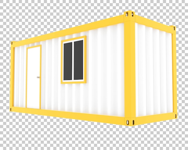 Container op transparante achtergrond 3d-rendering illustratie