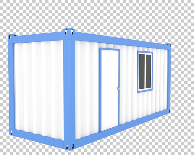 Container op transparante achtergrond 3D-rendering illustratie