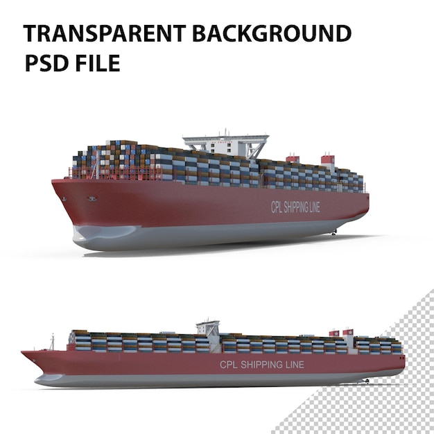 PSD container ship png