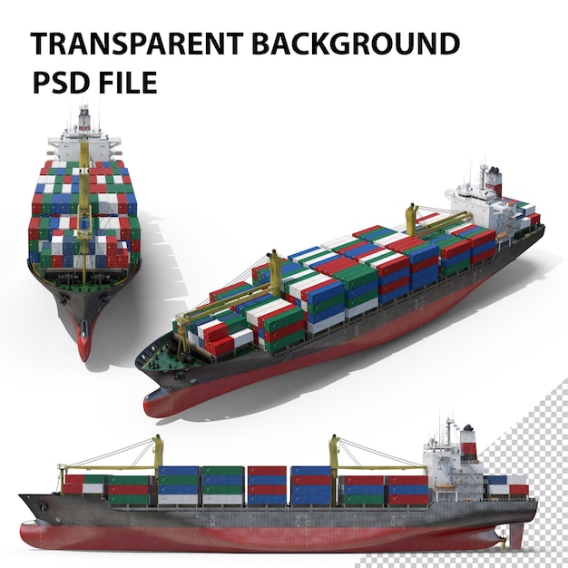 PSD container ship png