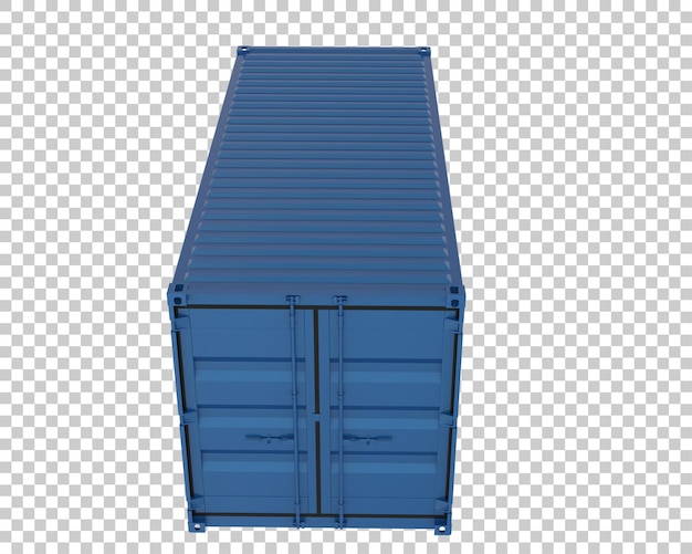 Container on transparent background 3d rendering illustration