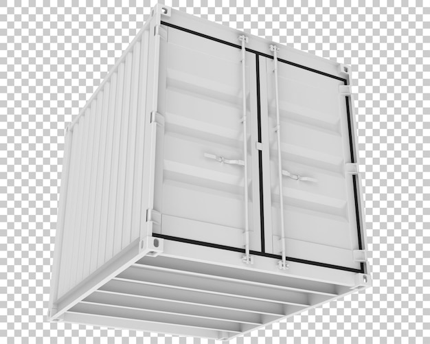 PSD container on transparent background 3d rendering illustration