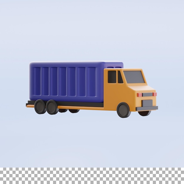 Container truck 3d illustration