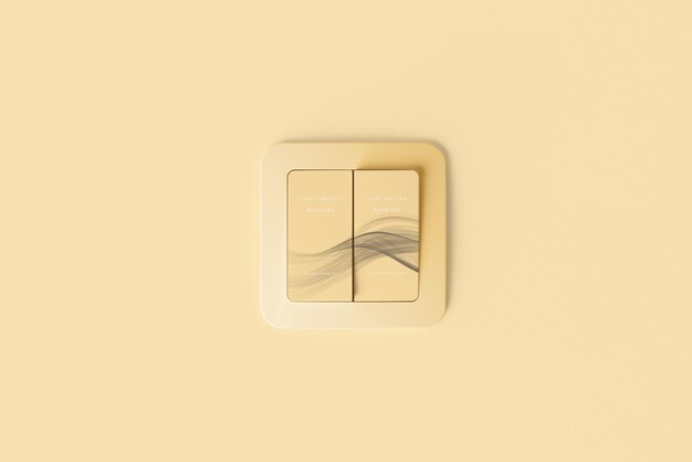 Contemporary light switch designer mockup