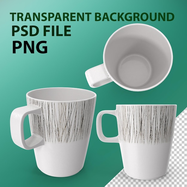 PSD contemporary tableware mug png