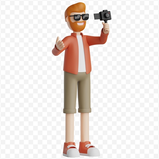 Content creator 3d illustration
