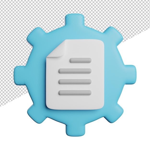 Strategia di gestione dei contenuti un'icona blu e bianca con l'icona di un documento