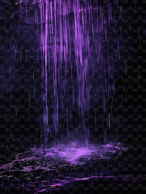 PSD Непрерывный лучевой дождь с постоянным дымом и фиолетовым эффектом неонового света png y2k collection