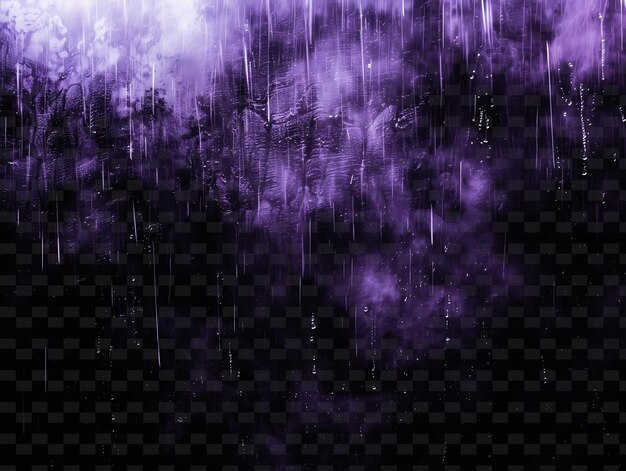 PSD continuous radiant rainstorm with constant smoke and purple png neon light effect y2k collection