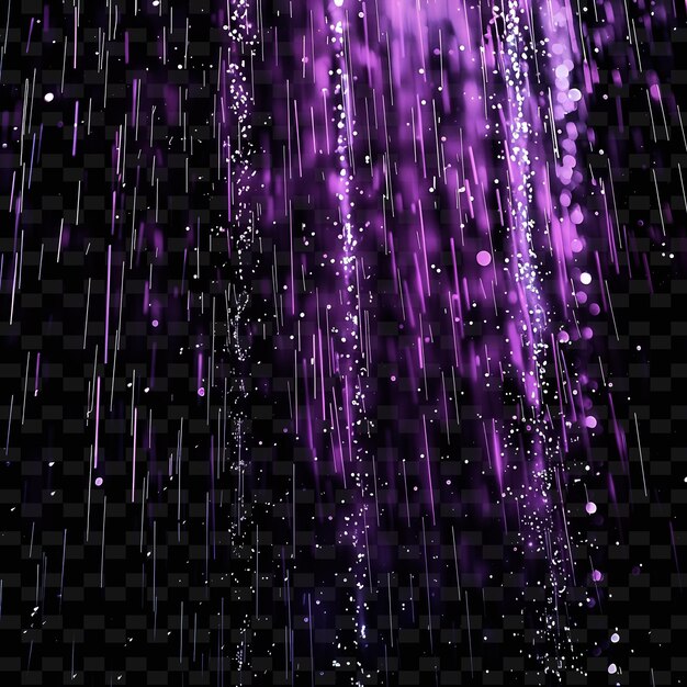 Continuous radiant rainstorm with constant smoke and purple png neon light effect y2k collection