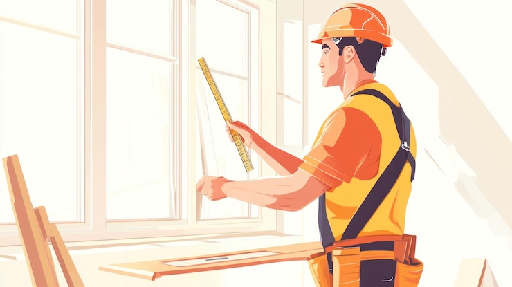 PSD contractor measuring window for installation