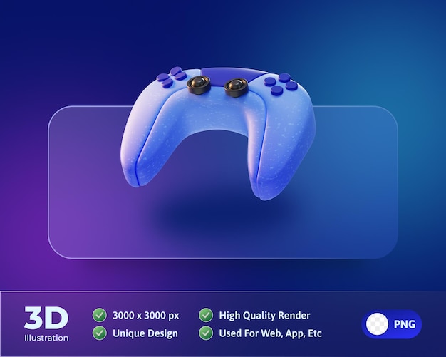 PSD controller device electronic icon 3d illustration