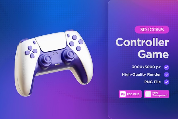 PSD controller game 3d illustration