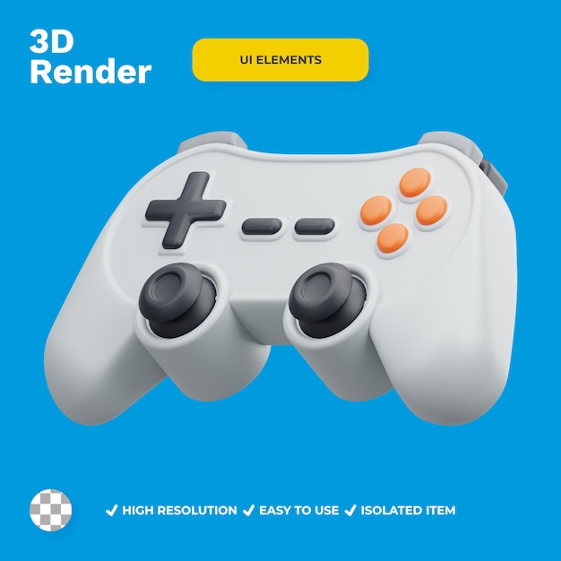 CONTROLLER UI ELEMENTS IN 3D RENDER