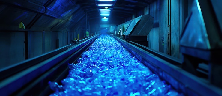PSD conveyor belt of plastic bottles