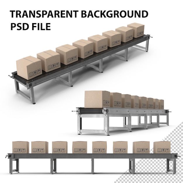 Conveyor belt with box png