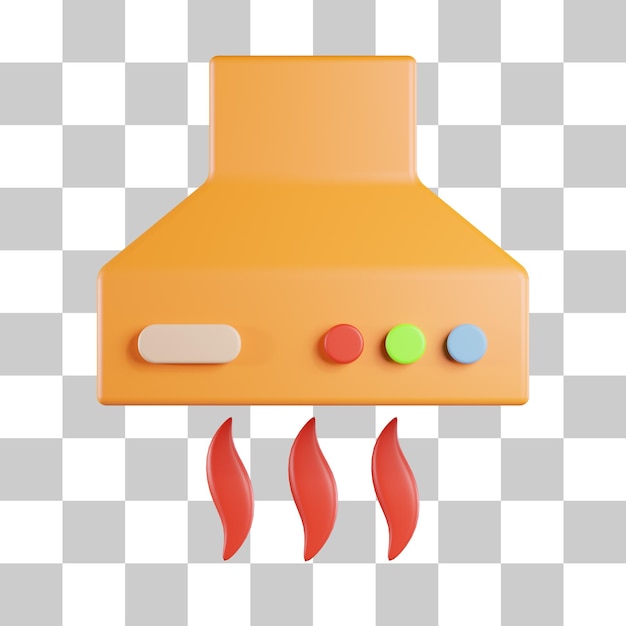 PSD cooker hood 3d icon