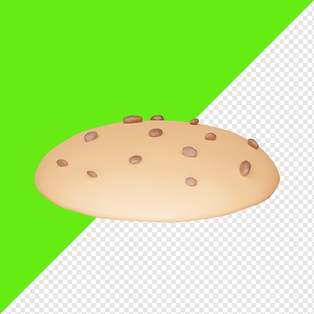 Cookie 3d realistic object design vector icon illustration