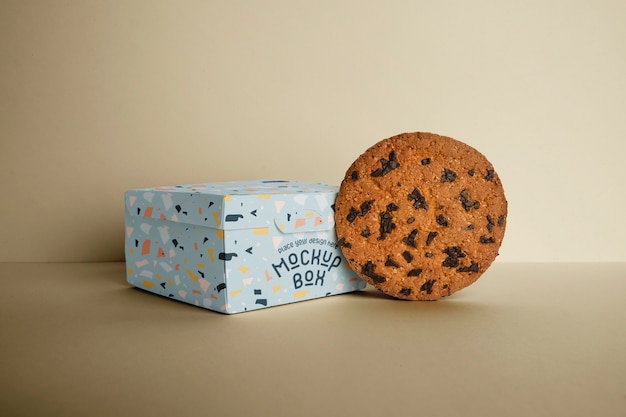 Mockup di imballaggio per prodotti da forno per biscotti