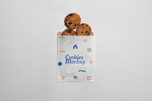 PSD cookie packaging design mockup