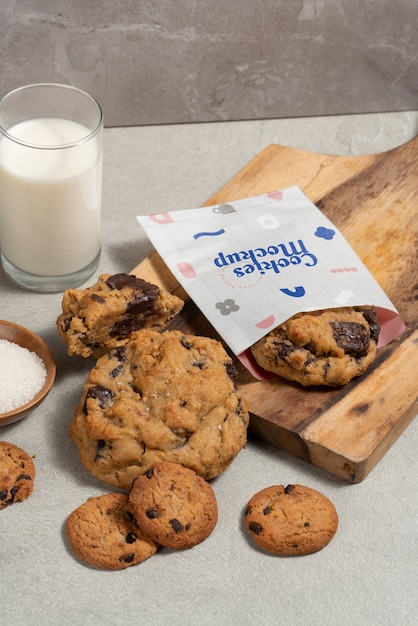 Cookie packaging design mockup