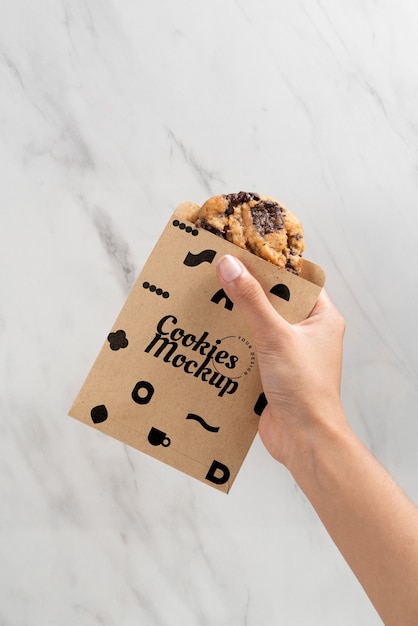 Cookie packaging design mockup