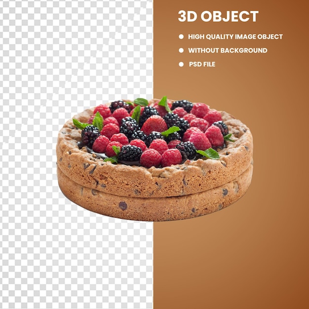 PSD cookie with cherries