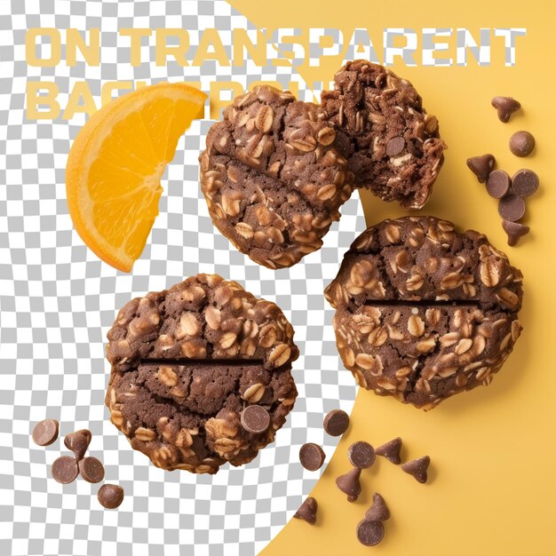 PSD a cookie with oranges and a slice of orange on it