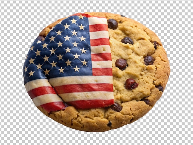 Biscotto con la bandiera degli stati uniti