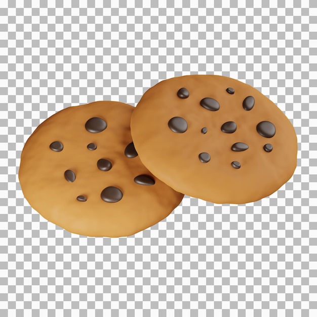 Biscotti illustrazione 3d. icona dei cookie 3d.