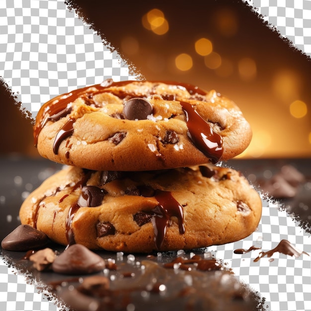 PSD cookies and cracks on a transparent background homemade sweet and crunchy biscuits