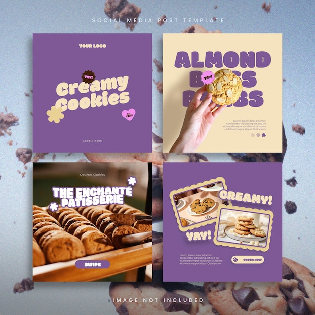 PSD cookies fun and playful premium feed instagram