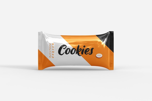 PSD cookies packaging mockup