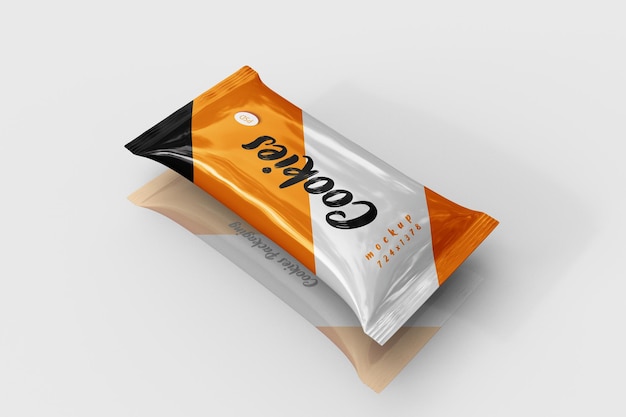 PSD cookies packaging mockup