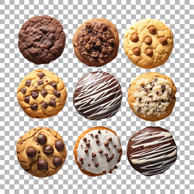 PSD cookies on transparent background