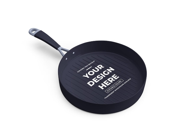 PSD cooking fry pan mockup isolated